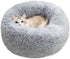 BODISEINT Modern Soft Plush Round Pet Bed for Cats or Small Dogs, Cozy Sleeping Kennel (20'' D x 8'' H, Light Grey)