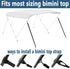 Two Hooks Adjustable Bimini Boat Top Straps, 38"~70" Marine Awning Webbing Straps with Heavy Duty Snap Hooks