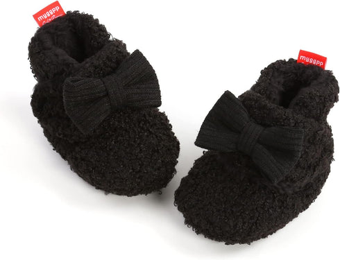 Generic 0-18 6-12 Baby Winter Boots Infant Slippers Fleece Winter Warm Prewalker Boots Soft Sole Crib Shoes Snow Boots