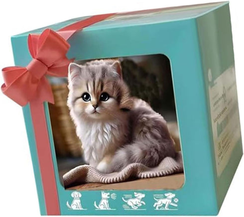Faygeal Interaction Robotic Plush Cats Toy with Intelligence Sensors and Traction Rope for Craw Learning Lovely Comfort