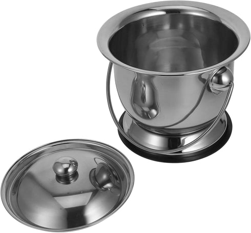 YOSADIER Capacity Portable Adult Potty Stainless Steel Pee Bucket Lid Home Chamber Pot