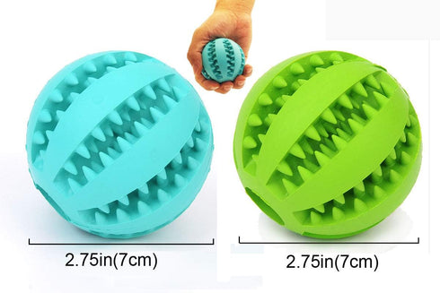 2 Pack Dog Toy Ball,Nontoxic Bite Resistant Teething Toys Balls for Small/Medium/Large Dog and Puppy Cat, Dog Pet Food Treat Feeder Chew Tooth Cleaning Ball Exercise Game IQ Training Ball