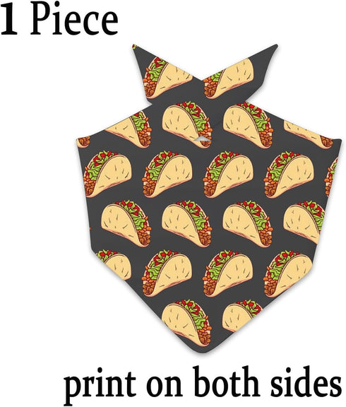 1 JXGZSO Piece Taco Dog Bandana Taco Tie On Scarf Festive Dog Bandana Mexican Food Lovers Gift (Taco Dog)