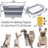 Multi-Functional Collapsible Dog Bathtub with Brush, 7.1 Gal Portable Laundry Basket, Foldable Bathing Tub for Small