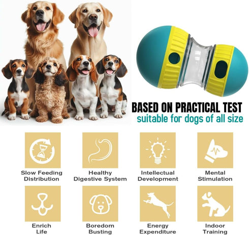 Generic Interactive Dog Toy, Food Adjustable Dispensing Dog Toy Kibble, Treats Small Big Breed, Interactive Bowl
