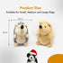 Durable Dog Squeaky Toys, Interactive Plush Chew Toys for Small, Medium, Large Dogs (Grey+Yellow, Hedgehogs)