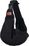 Small Pet Carrier Pouch Sling for Daily Use, Adjustable Strap, Safety Buckle for Puppy Dog and Cat Kitten, Black