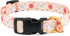 Cotton Handmade Dog Collar - Beige Daisy with Pendant for Small Medium Large Dogs, Cute Ideal for Girl Boy Dogs, Large