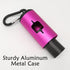 Aluminum Dog Poop Bags Holder with Carabiner, Metal Pet Waste Bags Dispenser with Hook and Loop Fastener, Elastic Cord