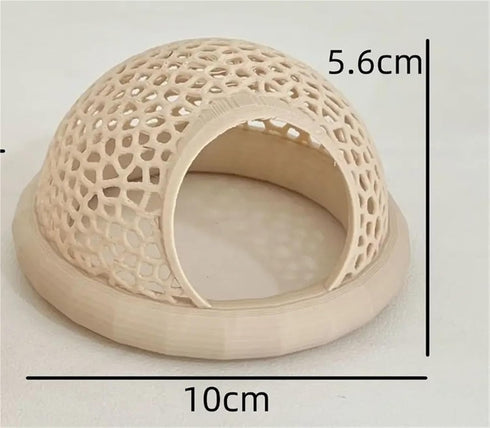 Bingche 4pcs 3-in-1 Hammock Aquarium Floating Cave Fish Shrimp Hideout Shelter Feeding Ring Resting Spot