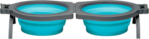 Travel Double Diner Dog Bowl, Loving Pets 73807991, Blue Sm