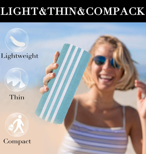 Turkish Beach Towels, Outdoor Picnic Throw Blanket, Quick Dry Lightweight Camping Towel, Extra Large Gear Essentials.