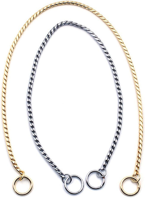 Silver Dog Chain Collar, Heavy Links Choke Training Collar, 26 in, 5 mm
