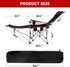 1-Pack, YSSOA Removable Footrest Reclining Camping Chair, Black
