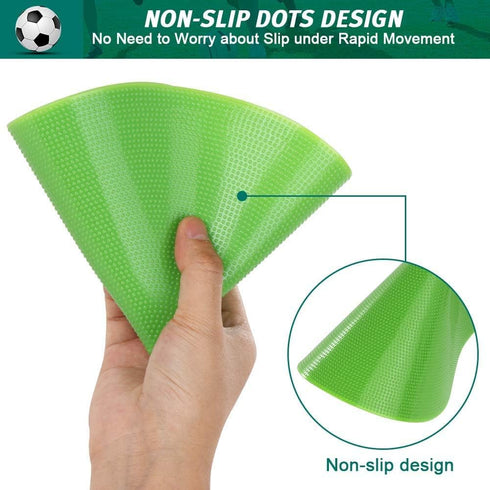 TuXHui 60 Pcs Poly Vinyl Spot Markers Rubber Floor Dots Non Slip Agility Markers Flat Field Cones for PE Gym Classes