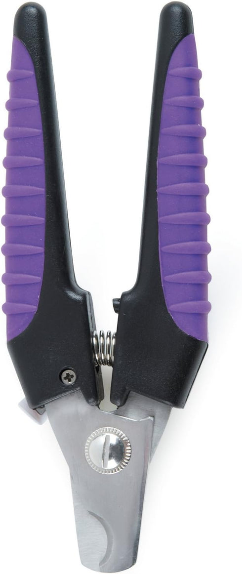 Master Grooming Tools Ergonomic Pro Nail Clippers - Stainless Steel for Trimming Pet Nails - Purple, Large, 6¼"