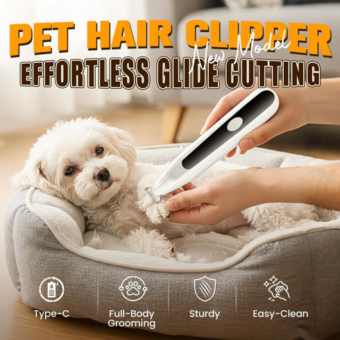 Trimmer, Trimmer Dog Paw Dog Hair Electric Pet Grooming Clipper, Waterproof Rechargeable LED Precision Shaver for Dogs