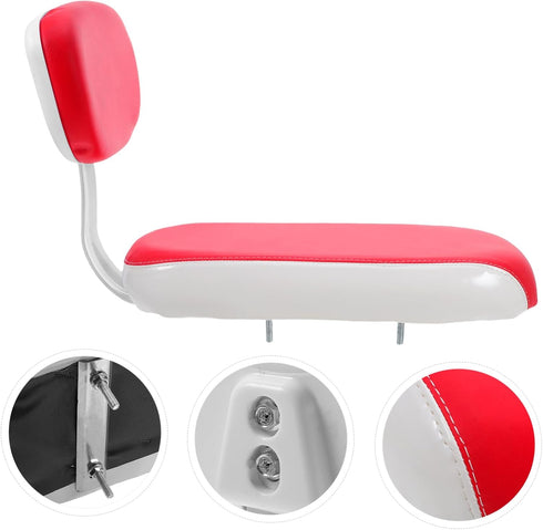Bicycle Rear Seat with Backrest: Kids Bike Saddle Cushion for Child - Soft Padded Pu Sponge - Baby Children Carrier