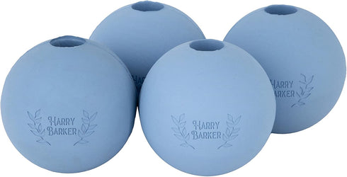 Harry Barker Rubber Balls and Rubber Chew Stick, Rubber Bone for Dogs - 3" Rubber Balls - 4 Pack