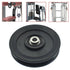 Universal Nylon Gym Cable Pulley Wheel, 4.5 in/115MM Rotation 360 Degree Traction Bearing Pulley Wheel for Cable