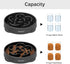 MateeyLife Large Slow Feeder Dog Bowls, Non-Slip Interactive Puzzle Bowls, 4 Cups Black for Large Breeds, Bloat Stop