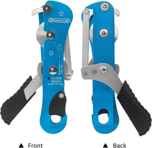NewDoar Climbing Stop Descender Rappelling Belay for Ropes 10-12mm for Novices Rescue & Arborist CE Certification