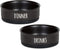 Bone Dry Ceramic Pet Bowls for Dogs & Cats, Dishwasher & Microwave Safe, Non-Slip Bottom, Medium Set, Black