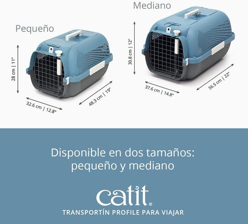 Catit Voyageur Cat Carrier, Medium Size, Blue/Grey, Model 41385