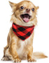 Segarty Dog Bandanas, 30 Pack 22.8"x15.7" Triangle Plaid Bibs for Medium Small Dogs