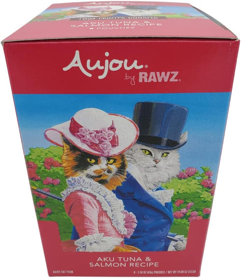 8/2.46 oz Rawz Aujou Aku Tuna & Salmon Cat Food Pouches