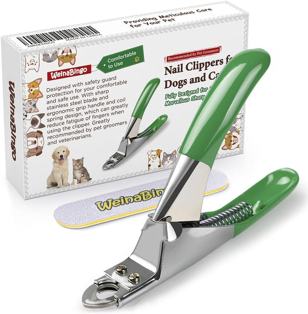 Dog Cat Pets Nail Clippers, Professional Claw Trimmer with Free Nail File, Sharp Stainless Steel Blade for Grooming