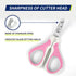 WePet U07.1 Pet Nail Clippers, Professional Claw Trimmer for Cats, Dogs, Small Animals, White/Thulian Pink