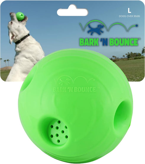 The Outdoor Optimist Bark N Bounce Interactive Dog Toys, 6.5in Ball for Large Dogs