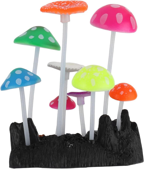 ShanQuilyx Glowing Silicone Aquarium Coral Decorations, Luminous Fish Tank Ornaments, Marine Plant Decor, Non Material