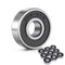 Wellgo 608-2RS Ball Bearings, Double Rubber Sealed Miniature Deep Groove Bearings, 10pcs for Skateboards