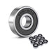 Wellgo 608-2RS Ball Bearings, Double Rubber Sealed Miniature Deep Groove Bearings, 10pcs for Skateboards