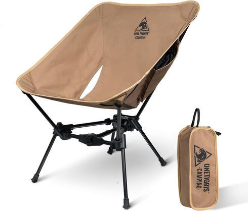 OneTigris Lightweight Tigerblade Camping Chair, Portable Folding Backpacking Hiking Chair, 330 lbs Capacity