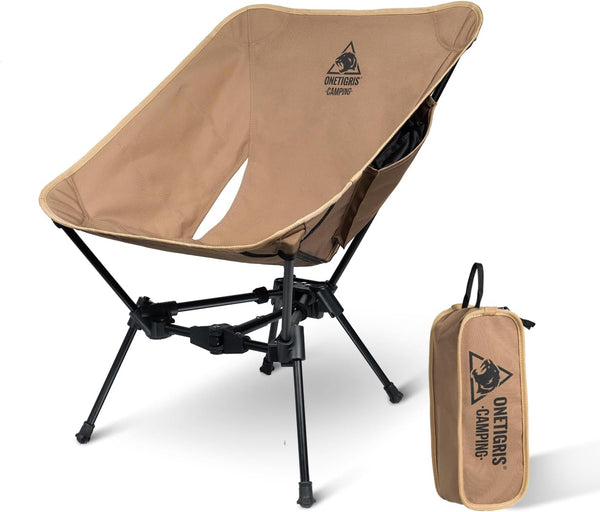 OneTigris Lightweight Tigerblade Camping Chair, Portable Folding Backpacking Hiking Chair, 330 lbs Capacity