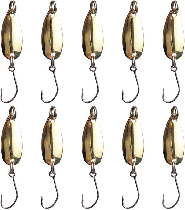 Fopytu 10 Pcs Fishing Spinner Lures Sequins Spinners Fishing Lures Fishing Lures Spoon