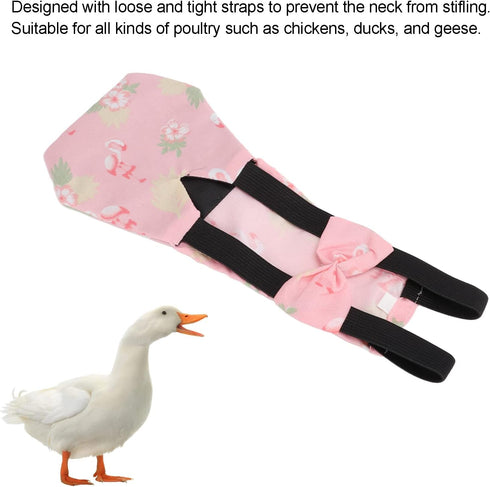 Adjustable Reusable Poultry Diapers with Bow Tie for Chickens and Ducks