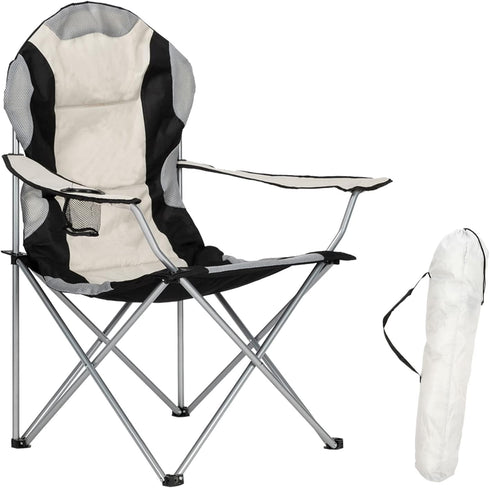 Homgrace Camping Chair, Full Back Chair for Outdoor, Simple Folding Chair with Cup
