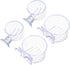 Mipcase 4Pcs Red Worm Feeder Dish with Suction Cup, Floating Fish Tank Feeding Bowl for Shrimp and Fish.