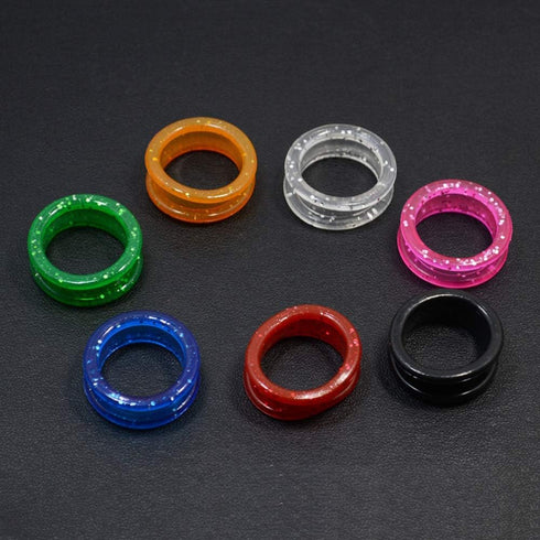 12Pcs Soft Silicone Scissors Finger Rings Grips - Grooming Shear Thumb Inserts for Pet Shears, Random Color