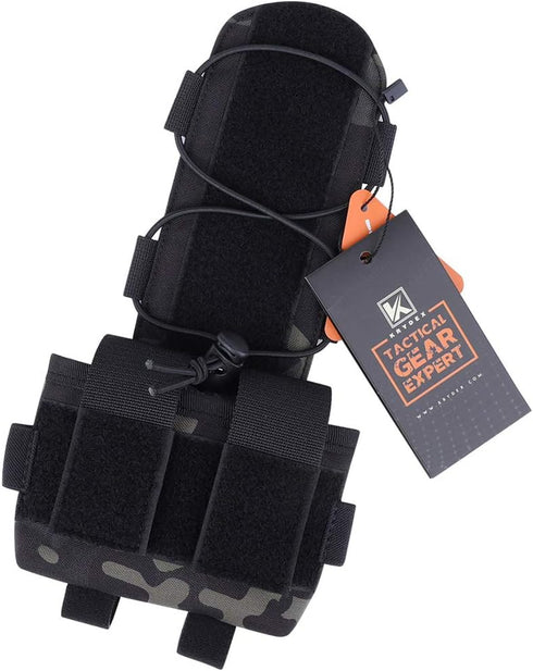 KRYDEX Tactical Helmet Pouch Battery Box, Counterweight Pouch for Tactical Helmet Accessory Storage with Hook and Loop