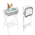 MELONGKAYLON 2 in 1 Dog Bathtub Small Pet Bathtub with Stand, Foldable Pet