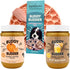 BUDDY BUDDER Pumpkin Pup + Ruff Ruff Raw Red Dog Enrichment Mat Combo, 100% All Natural Peanut Butter, Healthy Treats