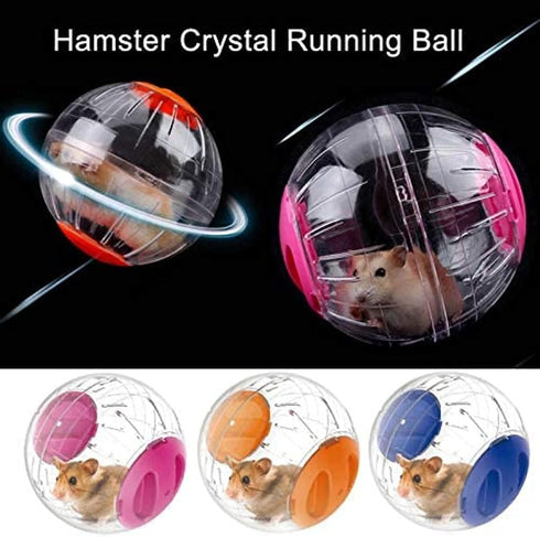 Mini Cute Dwarf Hamster Running Ball, 4.72 Inches Crystal Ball for Hamsters, Silent Exercise Wheel for Hamsters Less