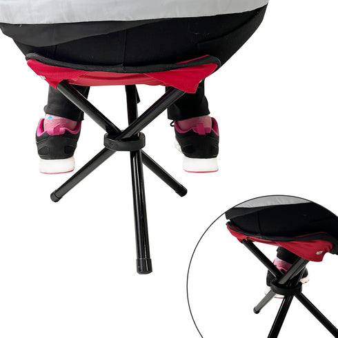 Cenbee 12.5in 300 lbs Folding Camping Stool Portable Outdoor Chair Use Height Fishing Chair Seat for Camping Hiking