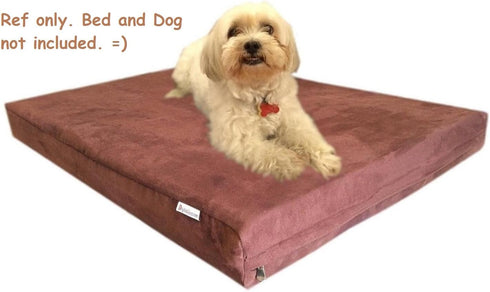 41''x27''x4'' Anti-Slip Replacement Luxury Dog Bed Cover, Washable MicroSuede Fabric - Cover Case Only