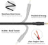 KSK 98-Inch Chew-Resistant Power Cord for Trail Cameras with Alligator Clips